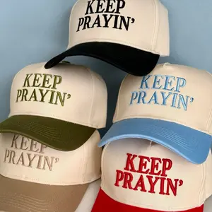 Faith Living - Keep Prayin' Model Hat in Various Color Options for Prayer Motivation