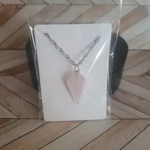 Rose Quartz Pendulum Necklace