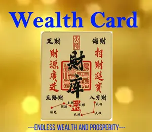 Premium Lucky Fortune Pure Copper Gold Card - This fashionable and trendy card, popular in Europe and America,Decor, Ornaments, Smooth    conveys good luck and financial fortune. It is an exquisite gift for friends and family.
