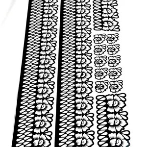 Henna Stencils Full Set Palm Feet Fingers Design for Temporary Henna Tattoos