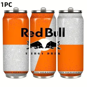 1pc 17oz Bull Can Shaped Insulated Cup, Stainless Steel Sports Water Bottle, Portable Car Mug, Gym Running Camping Daily Commute