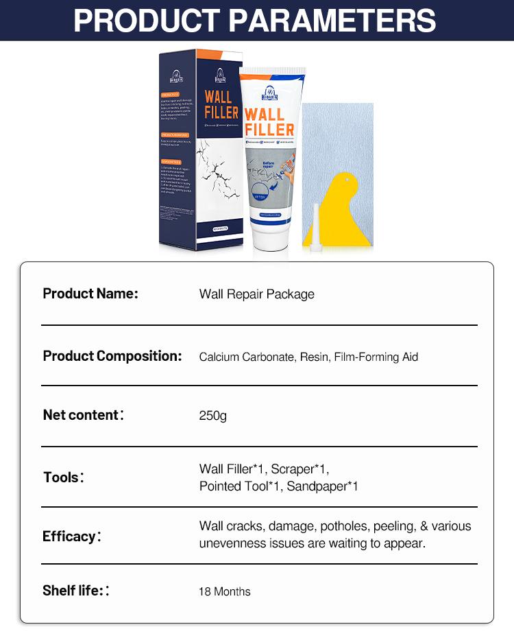 Drywall Patch Repair Kit with Scraper- 250g Wall Mending Agent Multi-functional Quick-drying PasteAdhesive Heavy Duty Concrete SealantWaterproof Self-adhesive