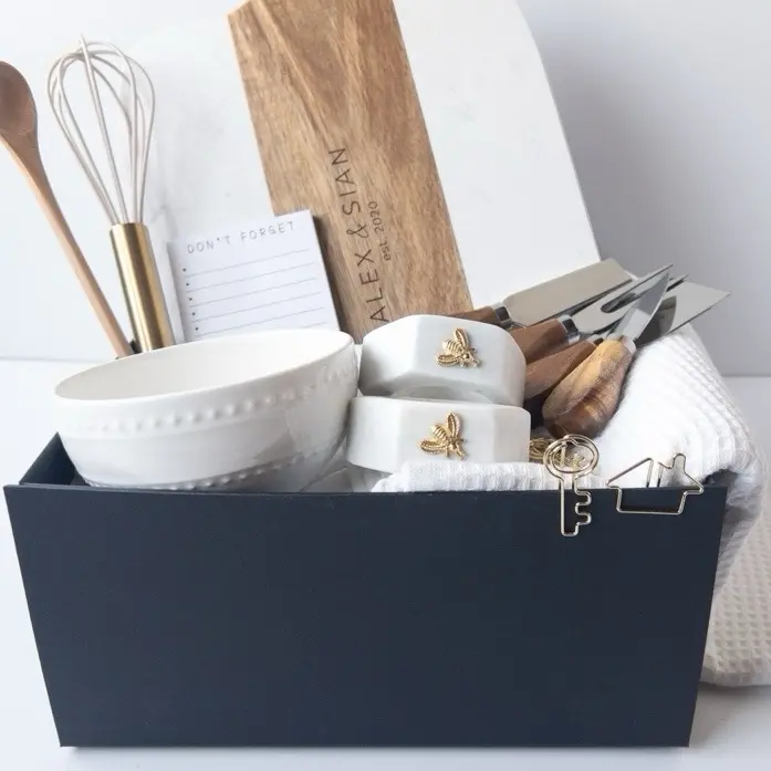 Golden Fern Personalized Marble & Wood Charcuterie Board Set, Custom Name Engraved Serving Board with Cheese Knives – Wedding, Housewarming, or a Just Because Gift.