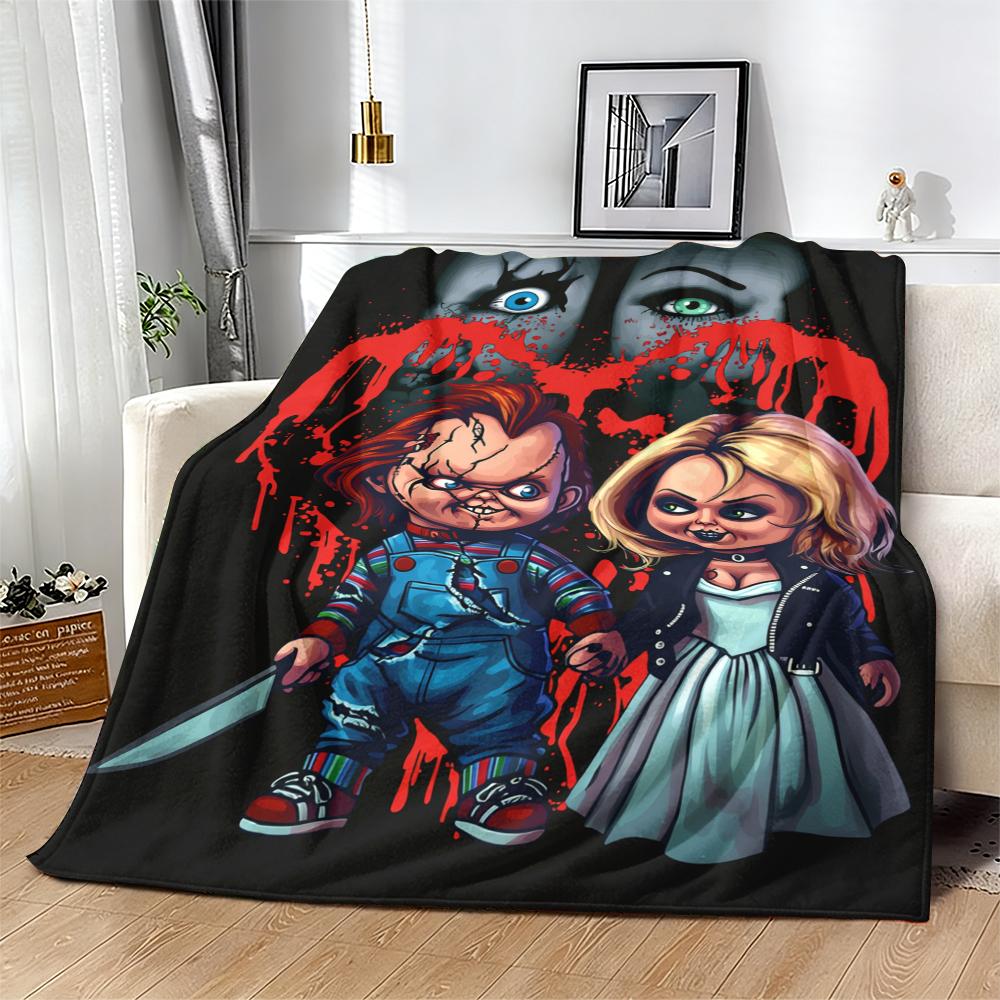 Countdown Sale!cozy flannel blanket Soft Funny Throw Blanket Horror Movie Blanket A warm nap blanket Suitable for use in offices, sofas, and travel settings, etc,Suitable for all four seasons A gift suitable for fans, friends and children