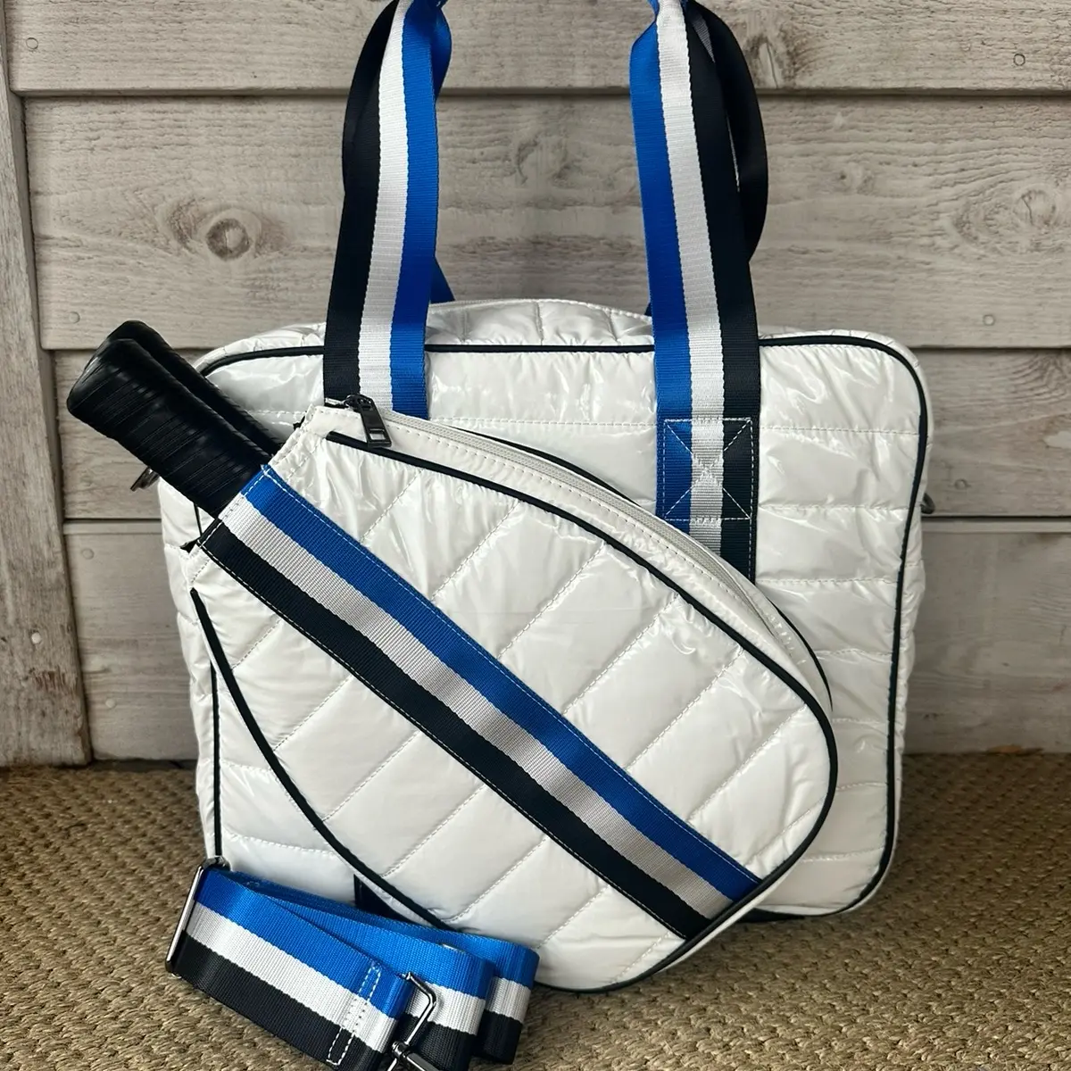 Quilted Puffer Pickleball Tote Bag, Pickleball Bage, Multiple Colors, Racquet Bag, Gift for Pickleball, Gift for Her, Mother's Day Gift