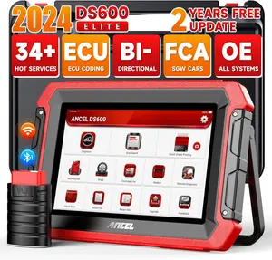 ANCEL DS600 Elite OBD2 Scanner, 2025 New Bidirectional Full System Scan Tool with 34+Resets, ECU Online Coding, Key Programming,FCA SGW AutoAuth, VAG Guide, Wireless Car Scanner Diagnostic Tool with 2-Year Update