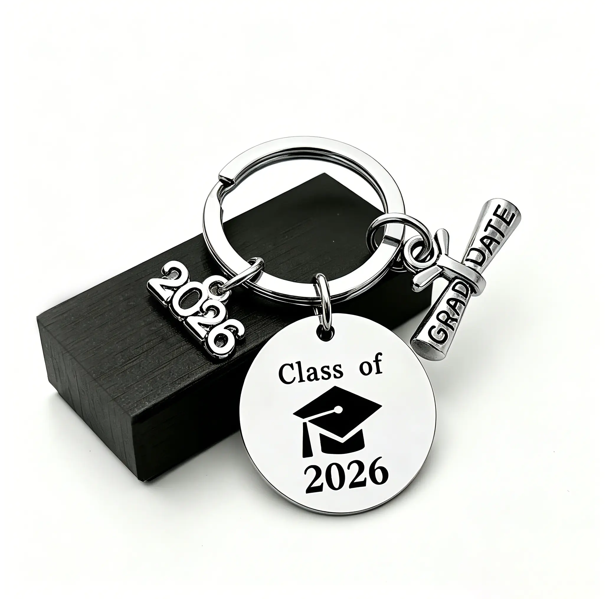 Class of 2026 Numbered Keychain - Cute Charms, Personalized Charm Keychains, Student Graduation Gift, Fashion Accessory, Costume Jewelry