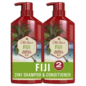 Old Spice Fiji 2-in-1 Shampoo and Conditioner Set for Men, Coconut & Tropical Wood Scent