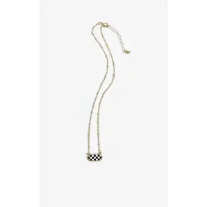 Checkered Gold Necklace