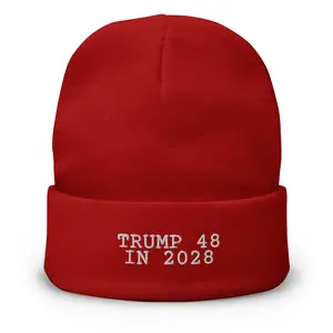 Trump 48 In 2028 Embroidered Beanie