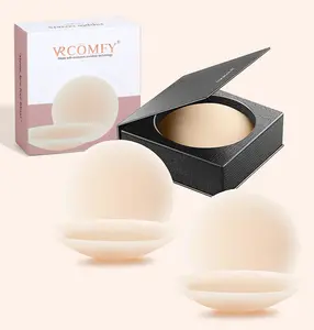 Adhesive & Non-Adhesive Nipple Covers, Reusable Waterproof Invisible Pasties, Comfortable for Strapless Bras & Outfits