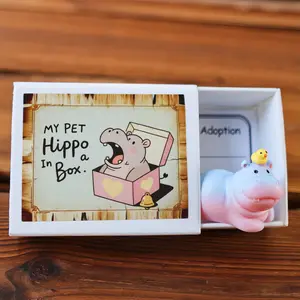 1pc, My Pet Hippo in a Box Matchbox Gift Set, Unique Novelty Present for Family & Friends, Perfect Birthday or Holiday Surprise Boxed Item, Collectible Gifts, Unique Birthday Gifts