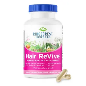RidgeCrest Herbals Hair ReVive Daily Beauty Supplement, Natural Hair and Follicle Nutrition Formula (120 Capsules)