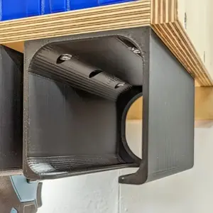 Tool Hanging Organizer with Drill Bit Storage, Non-Slip Drill Hooks, Space Saving Garage Workshop Shelf, Durable Plastic Structure