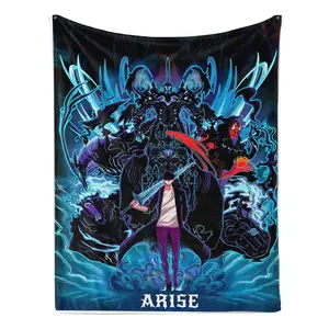solo leveling Theme Anime throw blanket, soft and comfortable tapestry, anime woven TV blanket, otaku wall hanging room decoration, cute bed blanket, anime lover gift