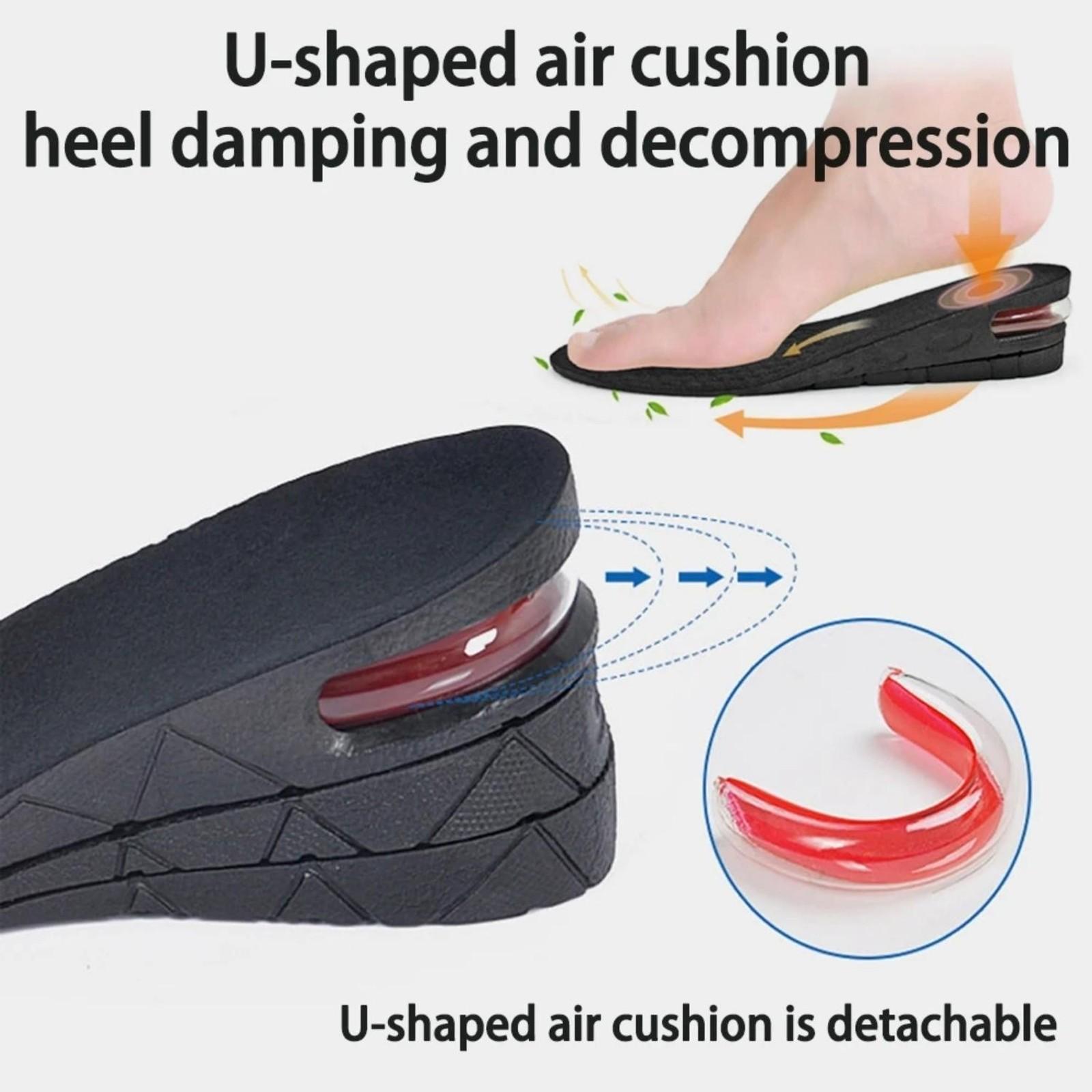 Invisible Height Increase Insoles Unisex Ultra Soft Sole Non-Tiring Leather Shoes Adjustable Height Cushions, Comfortable Footwear Inserts Soft Cushioned Insoles Height Increasing Insoles, Height Lift Insoles, Heightening InsolesGift.