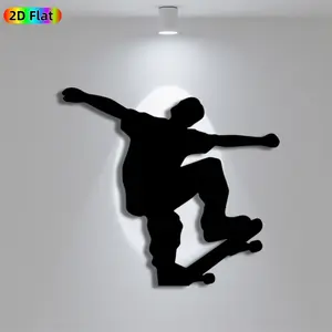 1pc Avant-Garde Skateboarder Metal Wall Art, Avant-Garde Skateboarder Statue Mural, Iron Craft, Perfect for Living Room, Outdoor Space, Patio Wall Decor, Silhouette Wall Decor, Artistic Metalwork, Christmas Decor, Ideal Gift for Trend Seekers