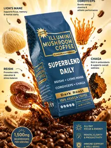 Superblend Daily Mushroom Coffee – Dark Roast