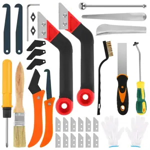 33 count Grout  Kit, 2 Tile Grout Saws with 12 Extra , 2 Hand Grout  and 2 Cleaning , Caulk Remover for Bath Shower, Ideal for Floor Tile Grout Cleaning