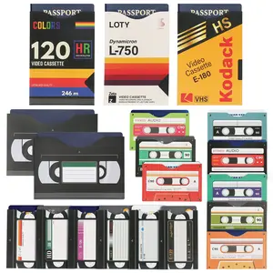 Credit Card Holders 19PCS RFID Blocking Sleeves Vertical Horizontal Passport Protectors Identity Theft Protection Sleeve Covers Set for Men & Women (Cassette Tape Theme) passport holders & covers