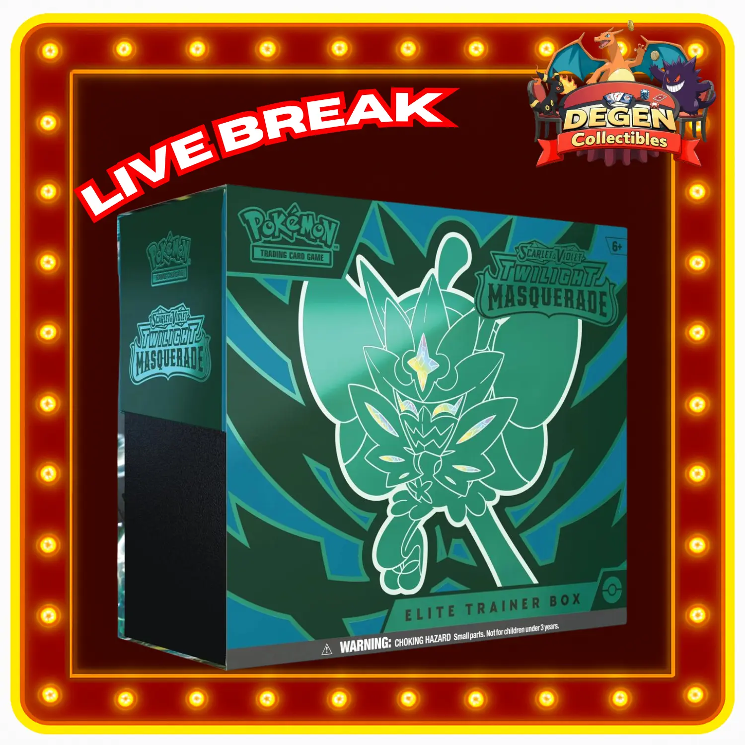 Pokemon TCG [ENG] Twilight Masquerade ELITE TRAINER BOX LIVE RIP AND SHIP ONLY