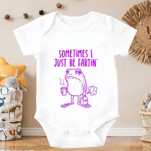Sometimes I Just Be Fartin' Newborn Baby Onesie - Cute Cotton Short Sleeve Bodysuits | Soft One-Piece for Infants 0-24 Months | Everyday Essential for Spring & Summer Unisex Photo Shoot Outfit Casual Wear Must-Have Essential