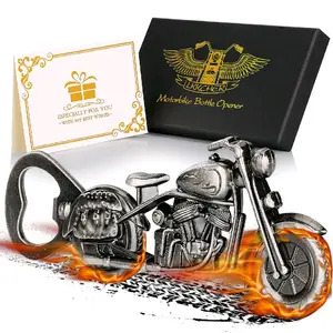 Motorbike Bottle Opener - Dark Silver Zinc Alloy Kitchen Utensil in Gift Box - Perfect for Motorcycle Enthusiasts & Home Bar Use - Stylish Design for Parties & Events