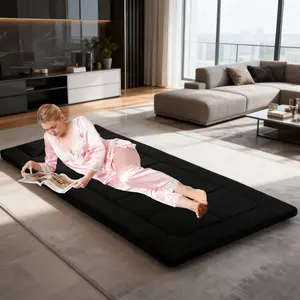 Foldable Anti-Slip Camping Cot Mattress (80"×36"), japanese  floor  mattress, Versatile Tatami Futon Pad for Outdoor Tent & Indoor Guest Use