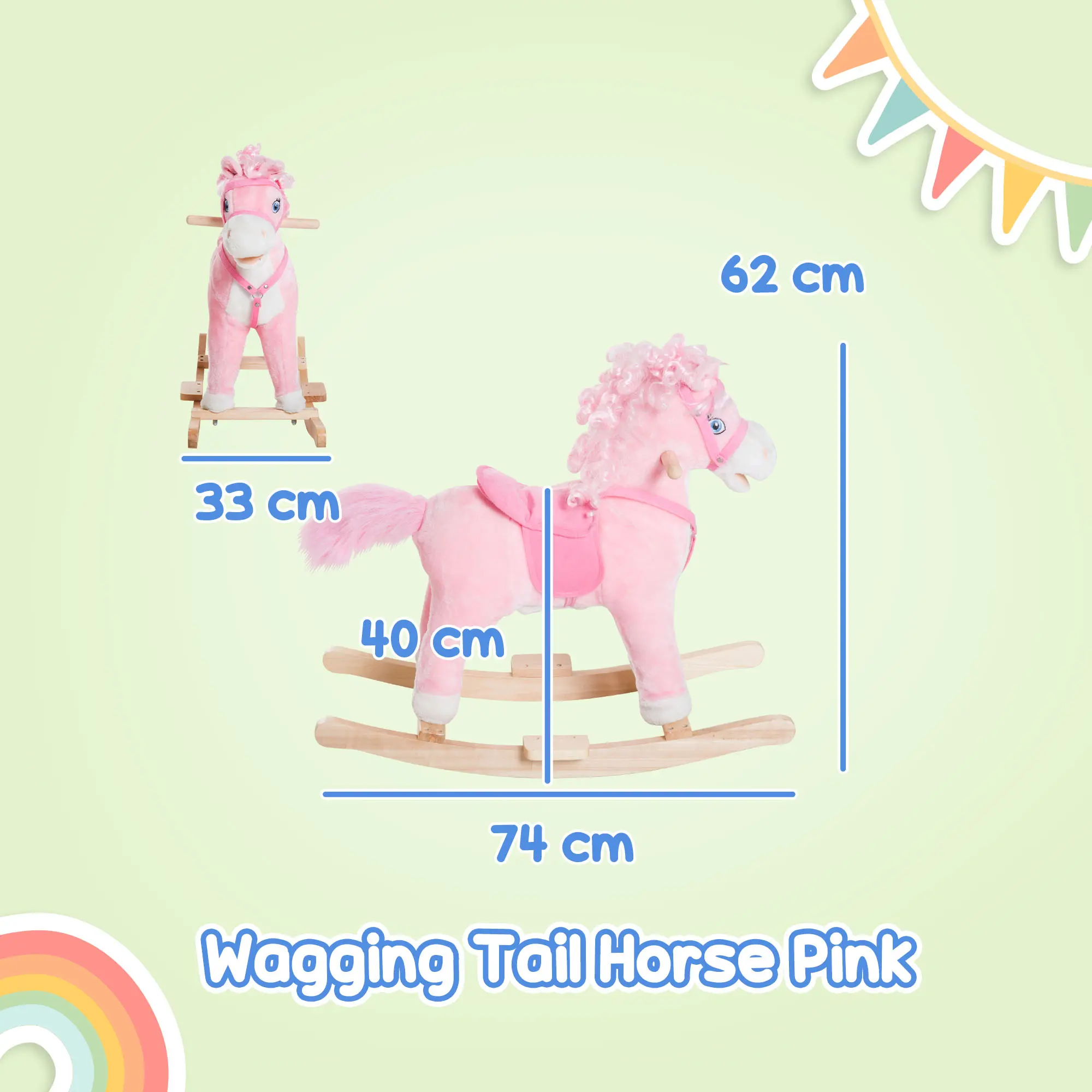 Wagging Tail Horse Pink