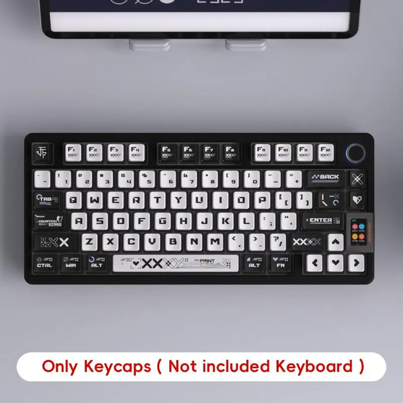 122 Key Keycap Set, PBT Key Caps Set, Keyboard Keycap for Mechanical Keyboard, Keyboard Accessories for Gaming, Office, Home, Computer Peripherals, OEM Height Keycap