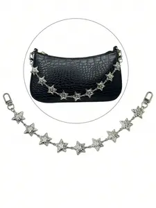 New Star Chain Classic Chain Simple High-End Versatile Star Bag Shoulder Strap, Solid Casual Style for All Seasons, Trendy Accessory for Every, Fashion Chain Strap
