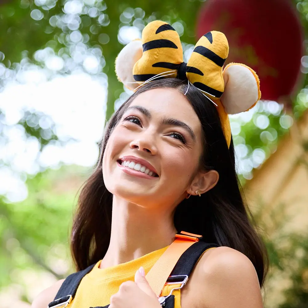 Disney Tigger Plush Ear Headband with Bow 2025 Disney Genuine Tigger Bow minnie mouse ear headband  main image 4