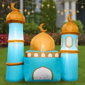 6FT Ramadan Inflatable - Teal and Bronze Mosque