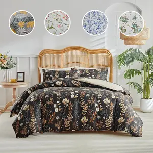 Floral Print Bedding Set, Including 1 Count Duvet Cover & Pillowcase without Filler, Soft Comfortable Bedding Set for Home Bedroom, Breathable Duvet Set, Bed Sets