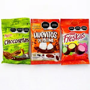 FRESKAS 35 GRAMS, HUEVITOS DE PALOMA 50 GRAMS, CHOCORETAS 53 GRAMS - AUTHENTIC MEXICAN CANDIES - PRODUCT OF MEXICO