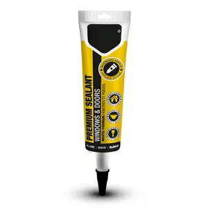 Siliconized Super  Latex Sealant, Indoor & Outdoor Paintable Caulk - Flexible, Weather &  Resistant, White Caulking for Baseboards, Windows, Doors & More - 5.5 oz (160 ml)