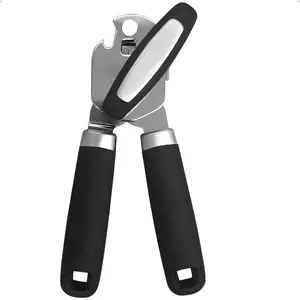 The Original Gorilla Grip Heavy Duty Stainless Steel Smooth Edge Manual Can Opener and Bottle Openers, Soft Handle, Rust Proof Oversized Handheld Easy Turn Knob, Multifunctional Kitchen Tool