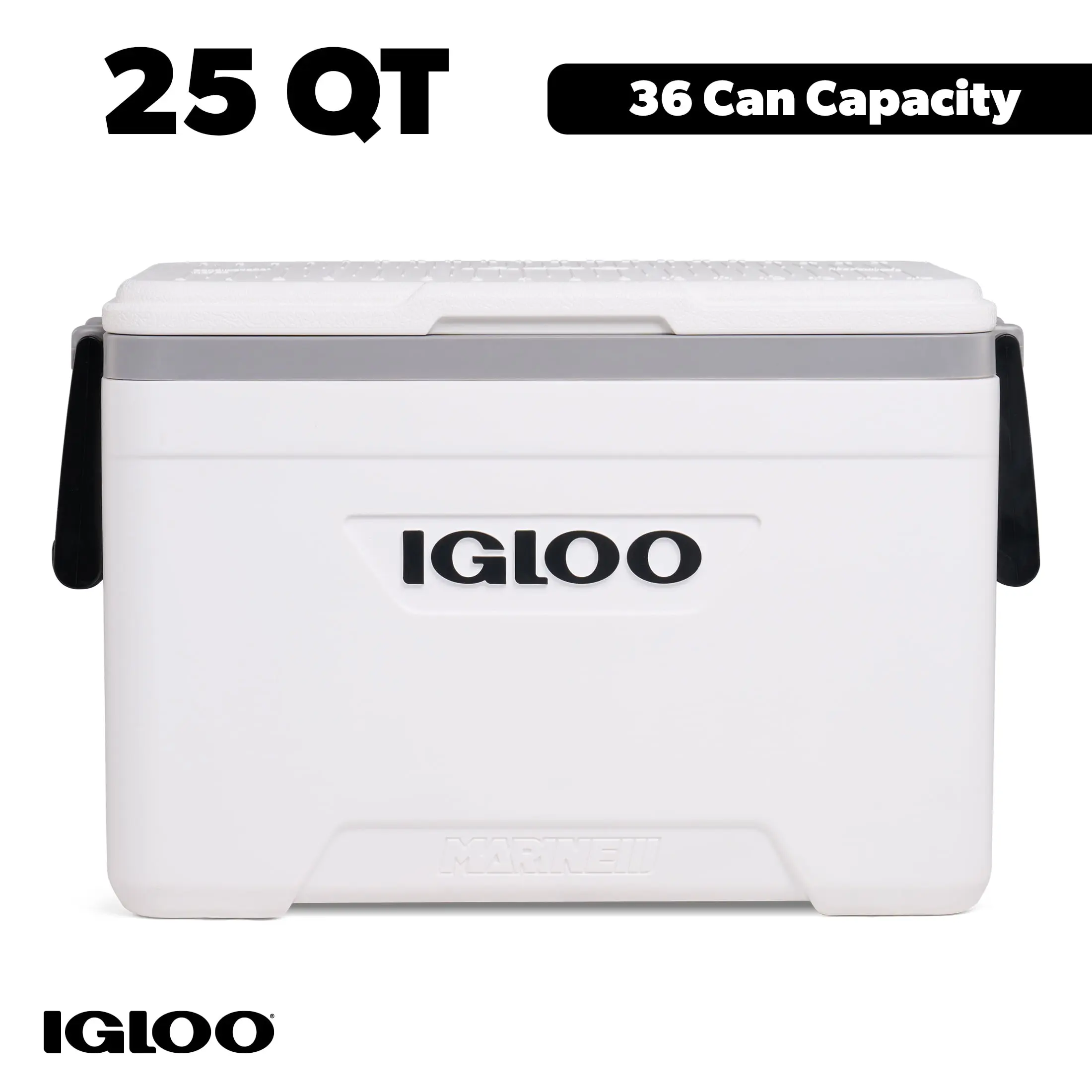 Igloo 25 QT Marine Cooler, Hard Sided Portable Cooler with Durable Design, For Beach Trips, Boating & Outdoor Adventures, Ice Chest, Fishing Cooler