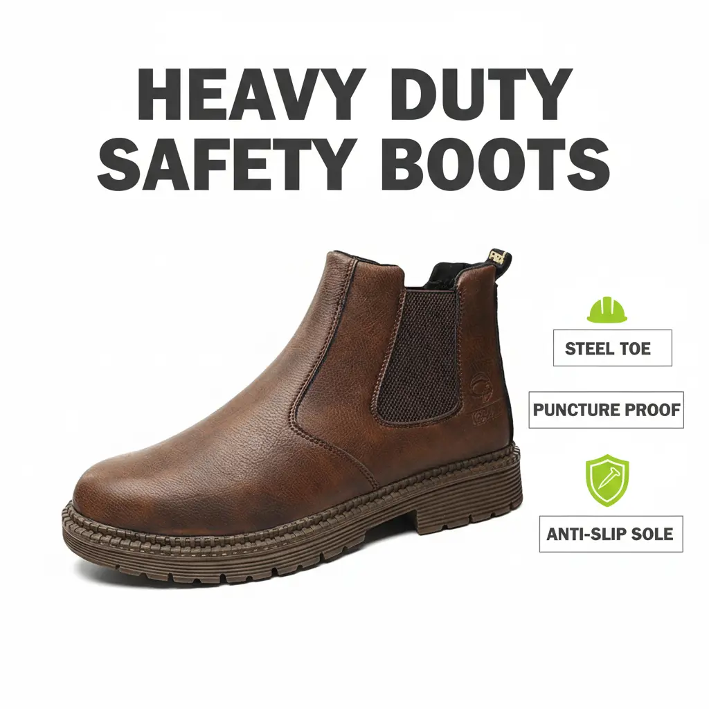 Dependable Splash-proof Smash-proof Puncture-proof Breathable Safety Shoes Unisex Chef Work Shoe Waterproof Anti-slip Durable Outdoor Comfortable for Security Guards Patrol Officers and Event Management Men Women Energy Return
