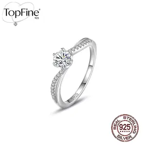 1pc Elegant 925 Sterling Silvery Engagement Ring with Sparkling Round Synthetic Zirconia, 6-Prong Setting, Simple Classic Design, Perfect for Daily Wear Wedding & Banquet Party Official Occasions, Valentine's Day Anniversary Gift