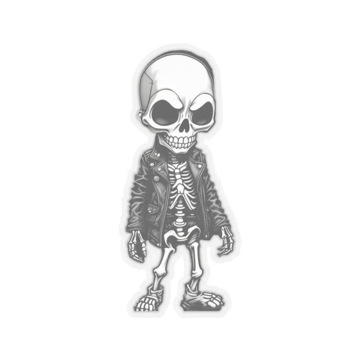 Punk Rock Skeleton Sticker