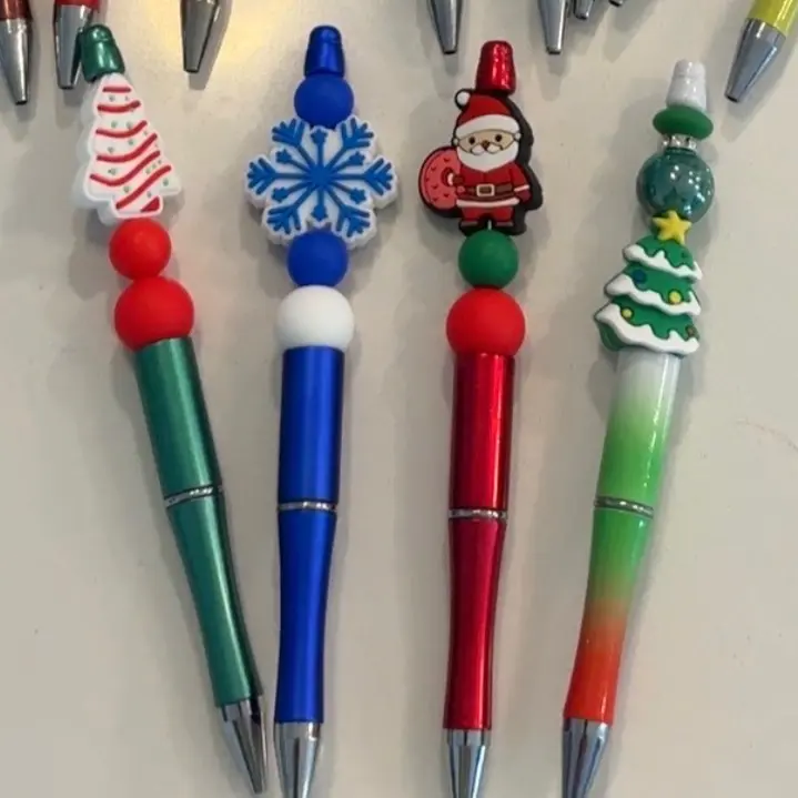 Christmas beaded pens