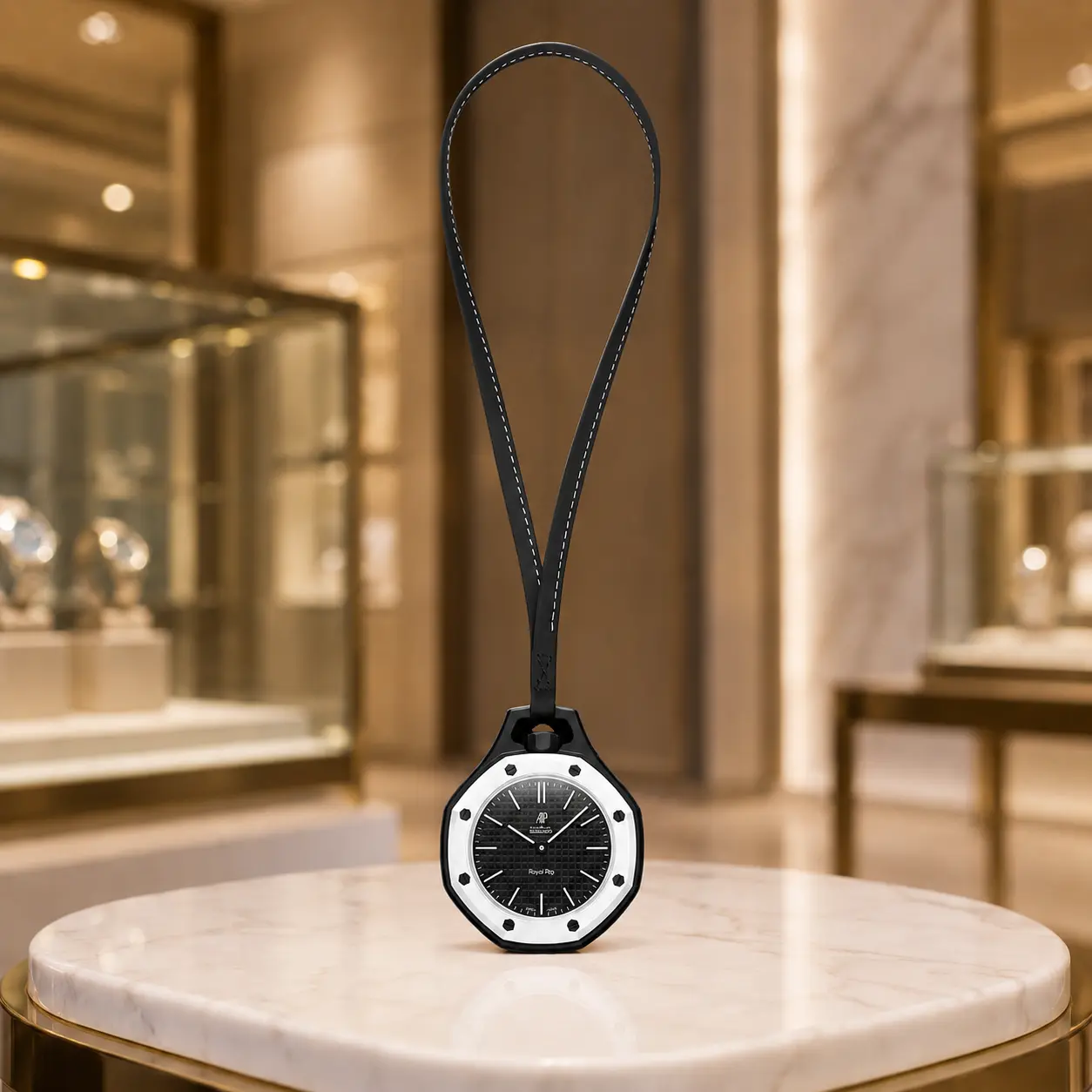 New Automatic Mechanical Watch Panda Black Co-Branded Pendant Watch Necklace | Classic Luxury Automatic Mechanical Watch | Minimal Fashion Gift