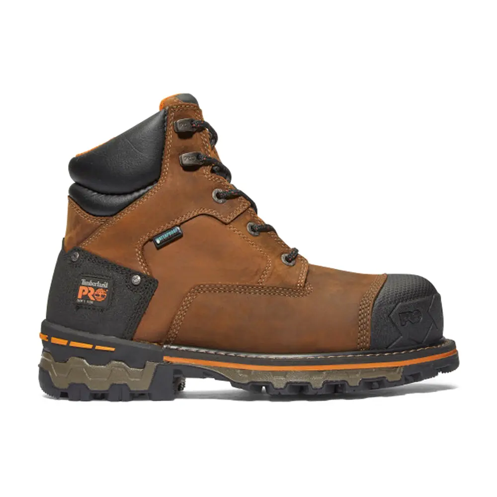 Timberland Pro Mens Boondock 6 Inch Waterproof Composite Toe  Work/Duty - Black, Brown