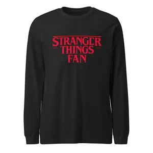 Stranger Things Inspired Unisex Long Sleeve Tee Bold Fan Design 100% Airlume Cotton Comfortable Year Round Wear Soft Breathable Regular Fit