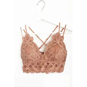 You're With Me Crochet Lace Bralette Comfort Underwear Womenswear Nylon Spandex Adjustable Day