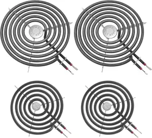WB30M1 and WB30M2 GE Hotpoint Electric Stove Burner Replacement Element, Perfectly Fit GE Hotpoint Electric Range Stove Top-Includes 2 * 8'' and 2 * 6''