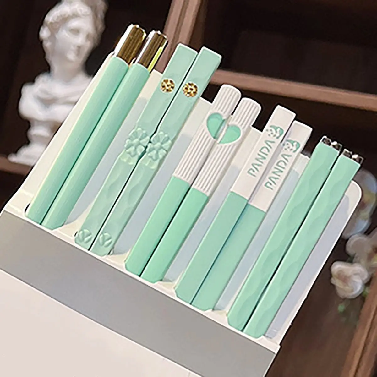 5 Pairs Pet Mixed Chopsticks Set, Tableware, Kitchenware, Utensils, Non-Slip Durable Sushi Sticks, Suitable for 5 People, Ideal for Festivals, Parties, Weddings, Hotels, Restaurants, Gifts