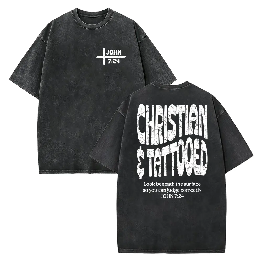Christian Tattooed Shirt, Religious Tee