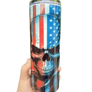 Skull Flag Drink Tumbler - Perfect for Your Beverage Needs - Drinkware, Bottle Water Bottles